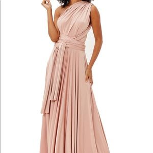 Twobirds convertible ballgown in Rosewood, Size A.